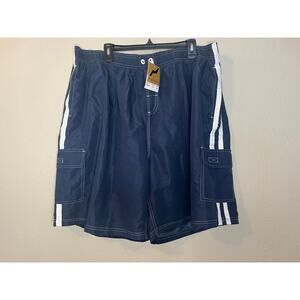 NORTY Big Mens 4XL Navy Swim Suit 25004X